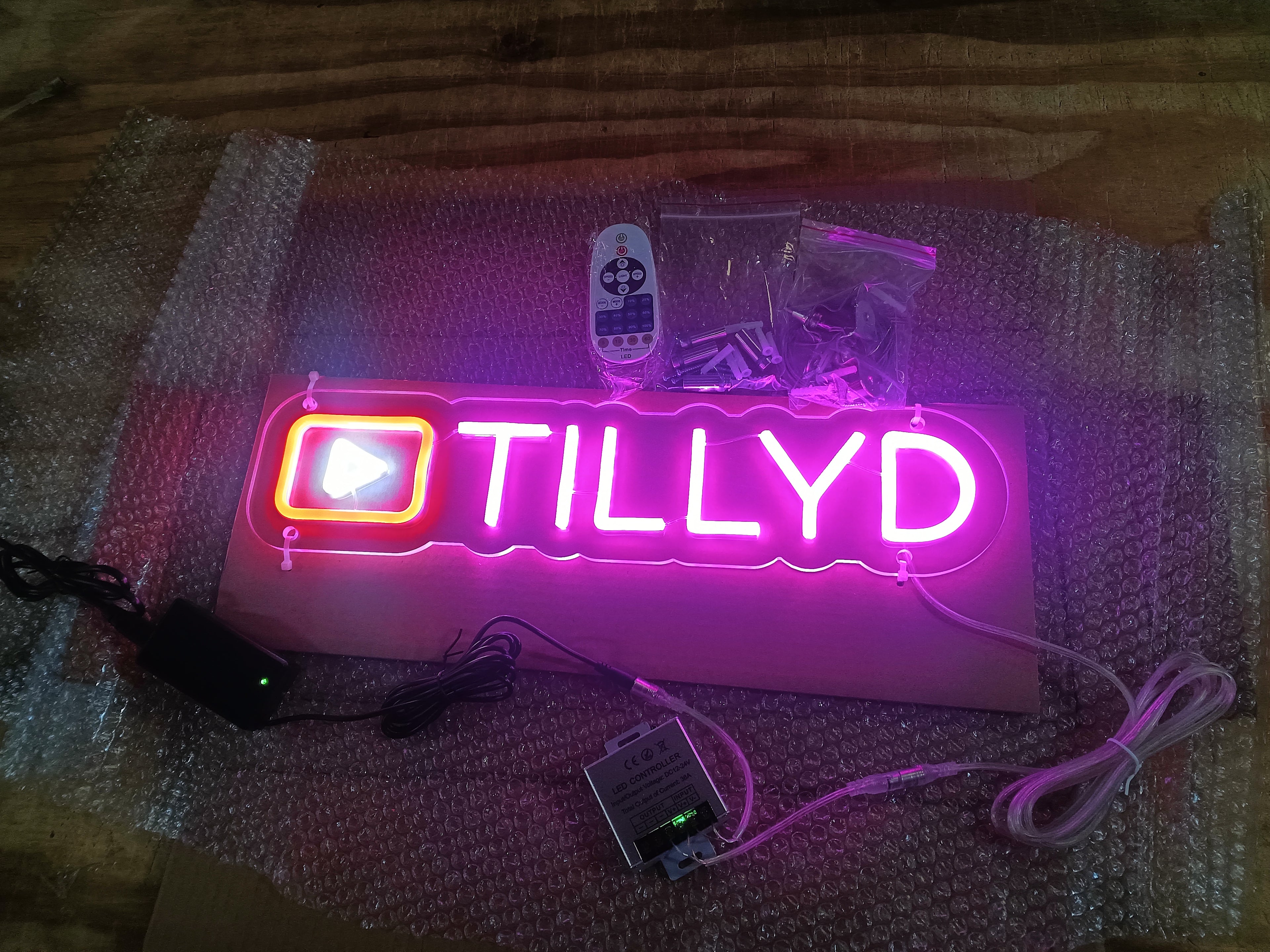 Custom Gaming Neon Sign — Twitch, YouTube, Xbox, Discord & More