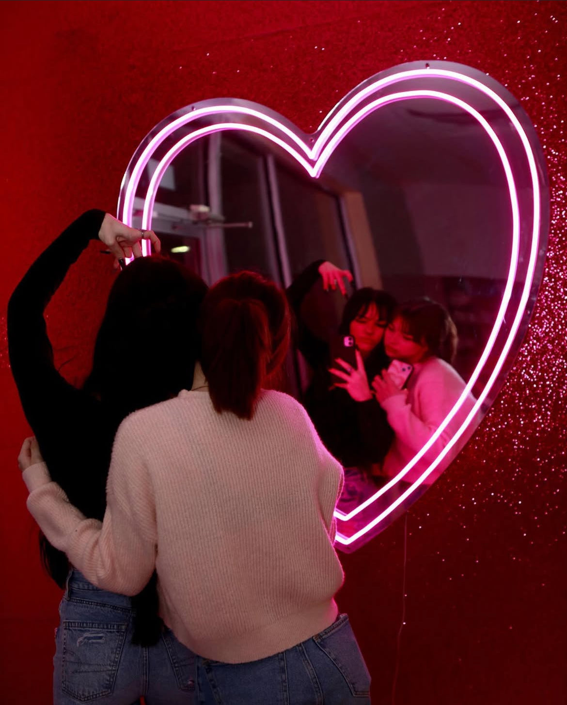 Double Heart Mirror