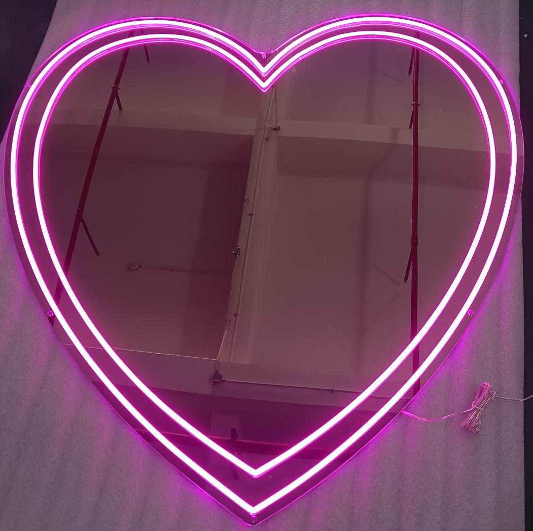 Double Heart Mirror