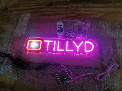 Custom Gaming Neon Sign — Twitch, YouTube, Xbox, Discord &amp; More