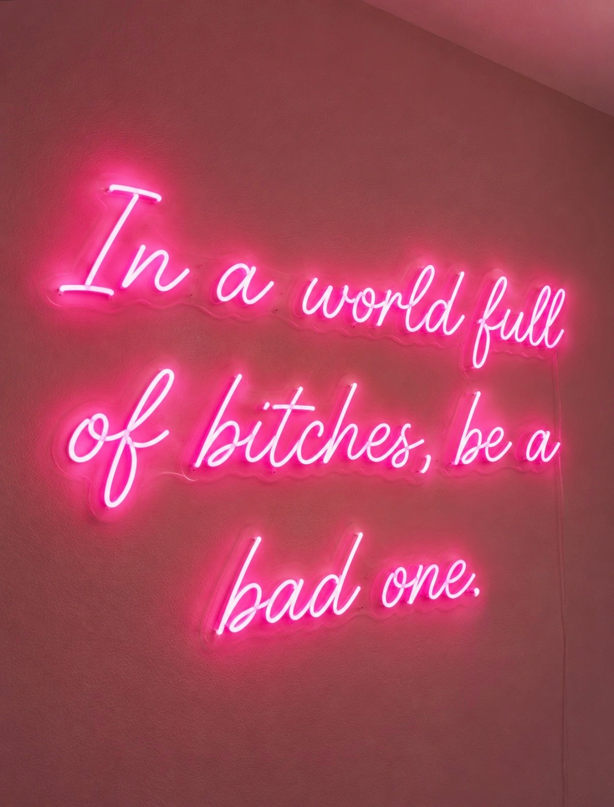 In a world full of bitches, be a bad one.