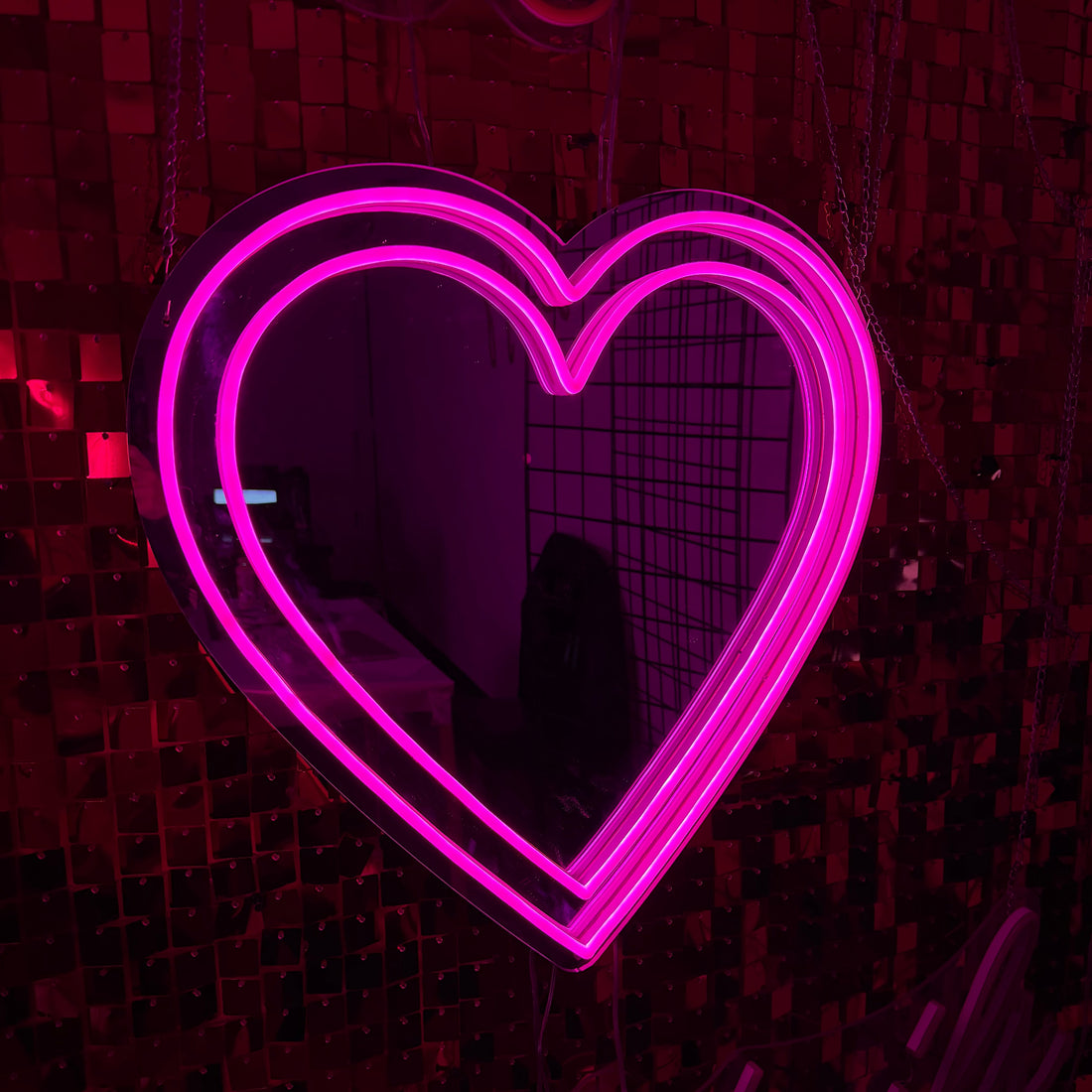 Double Heart Mirror