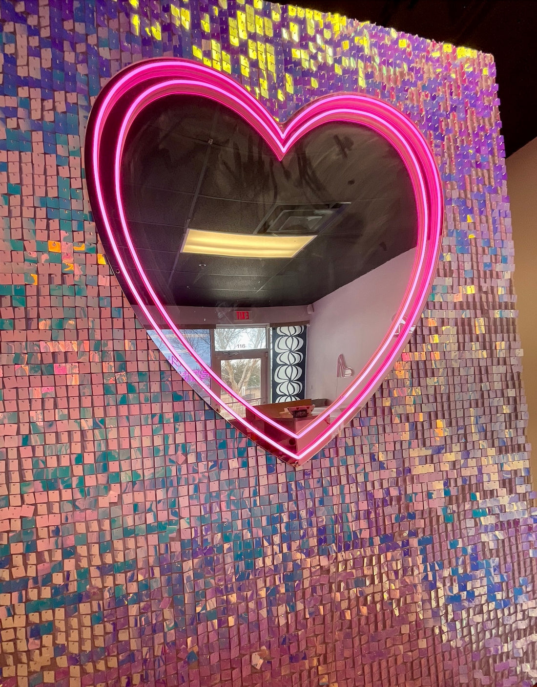 Double Heart Mirror