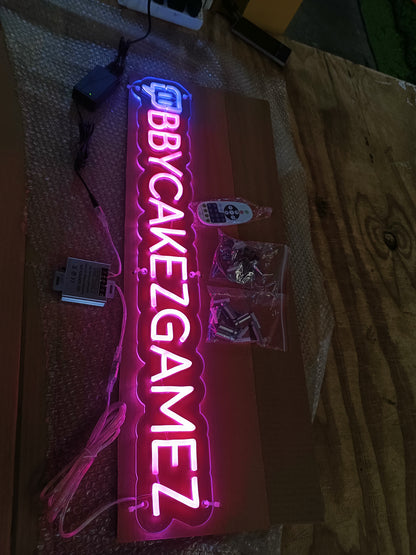Custom Gaming Neon Sign — Twitch, YouTube, Xbox, Discord &amp; More